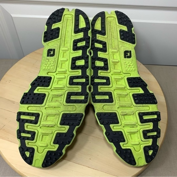 Footjoy Superlites Golf Sneakers Men's 10 w Gray Green Spikeless Shoes 58118 - Picture 7 of 14